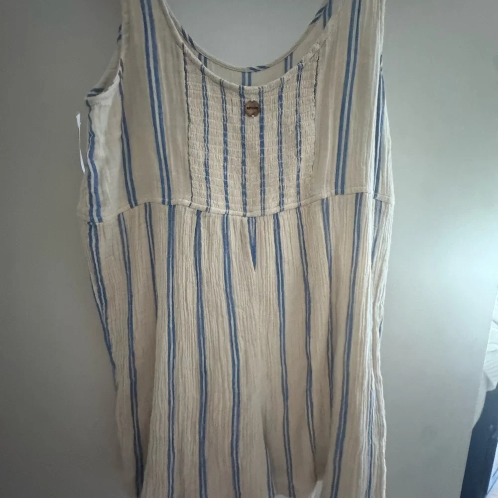 Ripcurl Blue and White Striped Surf Romper Cover Up - Picture 2 of 3